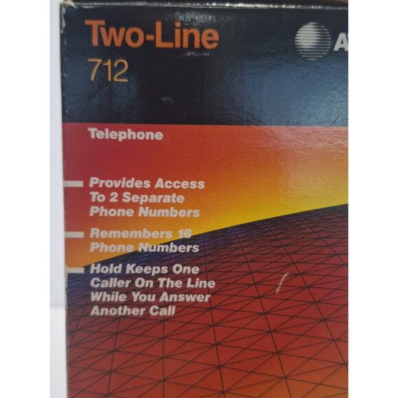 AT&T 712 Two-Line Telephone – Vintage NOS – New in Box with Manual & Cords - Picture 4 of 8